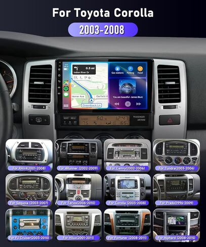 4G+64G 7 بوصة راديو ستيريو للسيارة Toyota 4Runner 2002-2009/Tundra 2003–2006/Corolla 2003–2008/Sequoia 2003-2007، شاشة IPS تعمل باللمس/Android 15/Wireless CarPlay/Android Auto/GPS/WiFi/كاميرا احتياطية in Kuwait