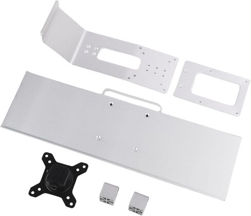 Asixxsix Monitor Desk Mount, Height Adjustable Full Motion Workstation with Keyboard Tray and Cable Management for Office Home Use in Kuwait