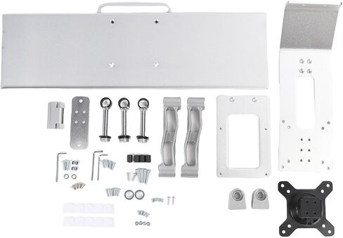 Asixxsix Monitor Desk Mount, Height Adjustable Full Motion Workstation with Keyboard Tray and Cable Management for Office Home Use in Kuwait