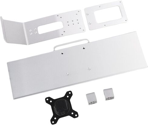 Asixxsix Monitor Desk Mount, Height Adjustable Full Motion Workstation with Keyboard Tray and Cable Management for Office Home Use in Kuwait