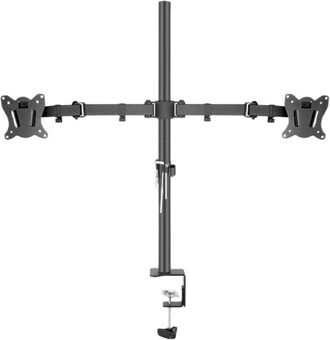 T902-240 Desktop Clamping Full Motion 360 Degree Dual Monitor Stand 10"-27" Clamp Monitor Mounting Arm Load 15kg PC Stand(Clamp base) in Kuwait