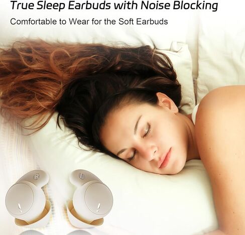 سماعات أذن IFECCO Sleep Bluetooth 6.0 - سماعات رأس للنوم للنوم الجانبي، مريحة ومانع للضوضاء، سماعات أذن لاسلكية مقاومة للماء IPX6 للنوم in Kuwait