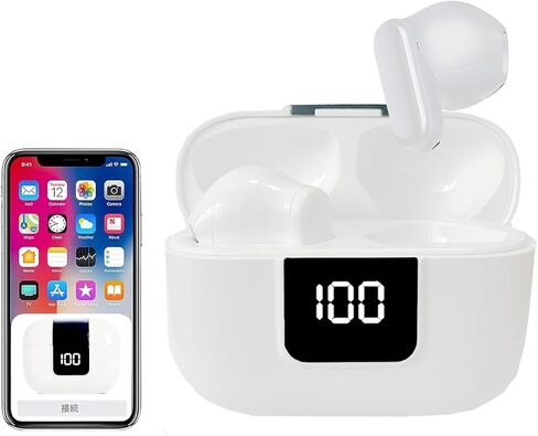 Wireless Earbuds, Ear Buds with Big Bass Stereo Sound, Lightweight Bluetooth Earbuds with 48 Hours Playtime, in-Ear Fit Earphones, IPX7, Hands-Free Calls with for iPhone/Samsung/Android/iOS in Kuwait