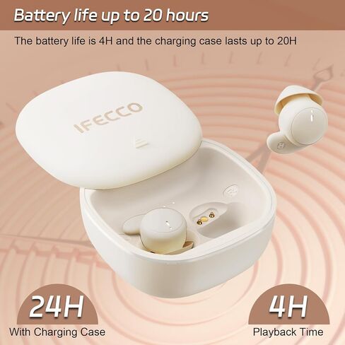 سماعات أذن IFECCO Sleep Bluetooth 6.0 - سماعات رأس للنوم للنوم الجانبي، مريحة ومانع للضوضاء، سماعات أذن لاسلكية مقاومة للماء IPX6 للنوم in Kuwait