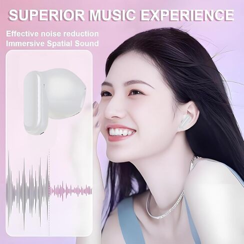 Wireless Earbuds, Ear Buds with Big Bass Stereo Sound, Lightweight Bluetooth Earbuds with 48 Hours Playtime, in-Ear Fit Earphones, IPX7, Hands-Free Calls with for iPhone/Samsung/Android/iOS in Kuwait