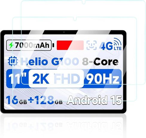 واقي شاشة لجهاز BNCF Bpad 11 Android 15 مقاس 11 بوصة، مضاد للخدش بصلابة 9H حساسة للمس، حواف مستديرة 2.5D خالية من الفقاعات، سهلة التركيب، عبوتان. in Kuwait