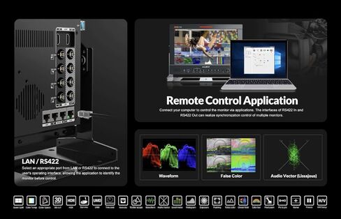 LILLIPUT Q10 10.1 بوصة HDMI 2.0 12G-SDI 3G-SDI 3D LUT HDR Waveform 1500nits شاشة عالية السطوع على الكاميرا لبث الفيديو in Saudi Arabia