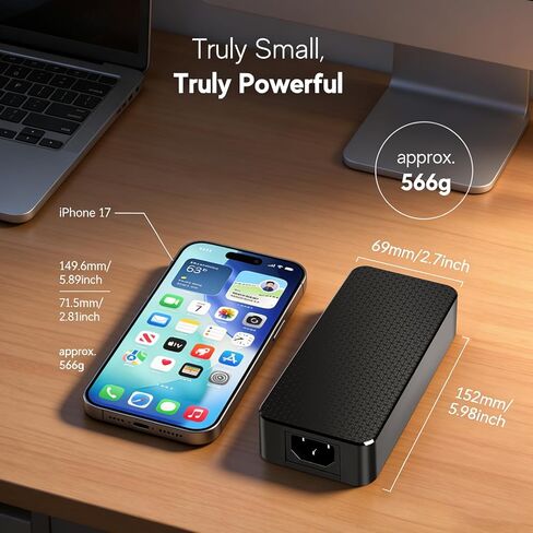 محول طاقة 240 واط USB C GaN PD3.1 شاحن سريع 48 فولت 5 أمبير لأجهزة الكمبيوتر العملاقة AI، NVIDIA DGX Spark، إطار كمبيوتر محمول 16، أجهزة الكمبيوتر المحمولة Dell HP MSI ASUS Lenovo Gaming، محطة إرساء Thunderbolt 5/4 PSU in Kuwait
