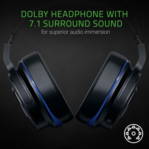 RAZER THRESHER 7.1: صوت محيطي Dolby 7.1 - اتصال لاسلكي بدون تأخير - ميكروفون رقمي قابل للسحب - سماعة الألعاب تعمل مع أجهزة الكمبيوتر الشخصية وأجهزة PS4 (متجددة) in Kuwait