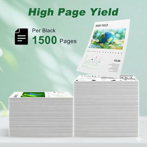 خرطوشة حبر سوداء MYTONER 63XL بديلة لحبر HP 63 HP 63XL تعمل لطابعات HP OfficeJet 3830 4650 5255 5258 5200 Envy 4520 4512 4510 DeskJet 1112 2130 3630 (عبوتان باللون الأسود) in Kuwait