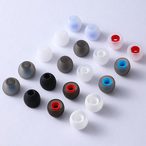 Earbud Replacement Tips 54Pcs, S+M+L Earbud Tips Covers Colorful Ear Bud Rubber Tip Silicone Earbuds Cap Replacement Pieces Headphone Covers Fit Most in-Ear Earbuds (Inner Hole 3.8Mm -5.1Mm) in Kuwait