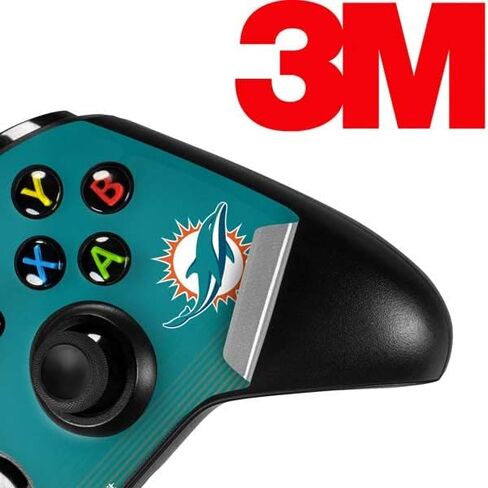 ملصق Skinit المخصص للألعاب متوافق مع وحدة تحكم Xbox One S - تصميم منفصل مرخص رسميًا من NFL Miami Dolphins in Kuwait