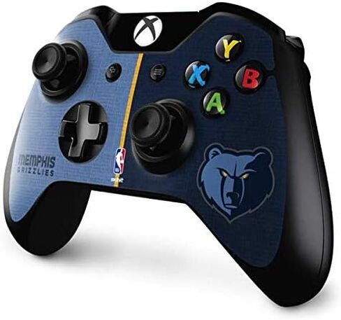 ملصق Skinit المخصص للألعاب متوافق مع وحدة تحكم Xbox One - تصميم قماشي مرخص رسميًا من NBA Memphis Grizzlies in Kuwait