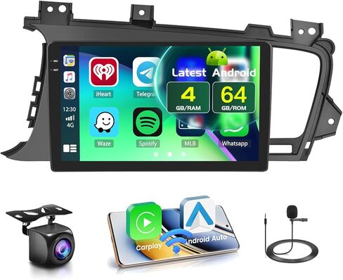 4+64GB Android 15 Car Stereo for Kia Optima K5 2010-2013 Wireless Carplay Android Auto, 9 Inch Incell Touch Screen Car Stereo with GPS, Backup Camera, Bluetooth, FM/RDS, EQ, WiFi, SWC in Saudi Arabia