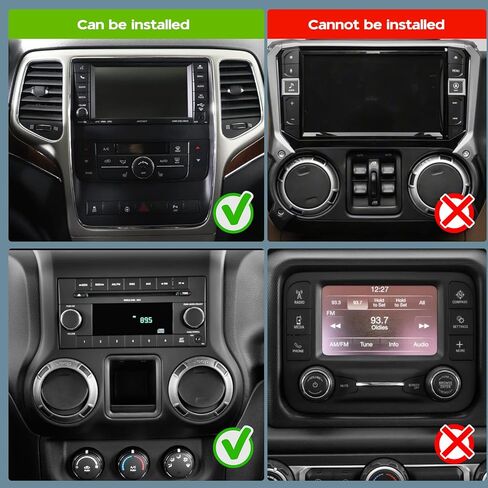 راديو ستيريو للسيارة Android 14 Double Din لسيارة Jeep Grand Cherokee 2005-2011، راديو سيارة بشاشة لمس 7 بوصات مع تشغيل لاسلكي Android Auto GPS WiFi Bluetooth RDS DSP SWC Mic كاميرا احتياطية in Kuwait