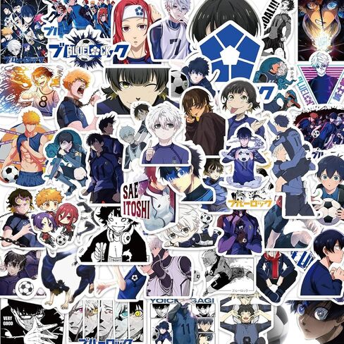 Blue Lock Anime Stickers Manga Character Decals for Water Bottle Kids 50PCS in Kuwait