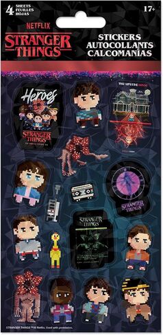 Stranger Things 5 ​​- ملصق Pixel Friends Forever القياسي - 4 ورقات in Kuwait