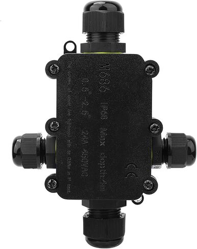 Kikumi IP68 Electronic Enclosure Coupling Box, Plastic Coupling Box, 5M, Underwater Connection, Cable Box T100, 450VAC, 24A, UL94V, 2 (Five Left) in Kuwait