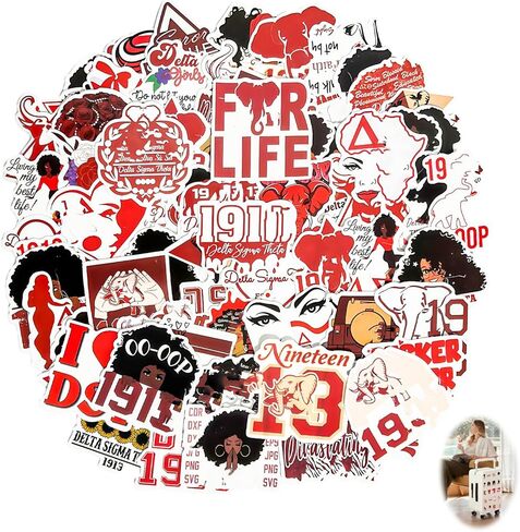 120Pcs 1913 Sorority Waterproof Vinyl Decals for Water Bottles Laptops Tumblers, Greek Life College Back to School Gift for Women Men in Kuwait