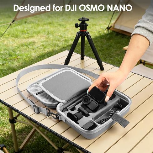 Osmo NANO Carrying Case Portable PU Travel Bag for DJI Nano for Xtra Atto Magnetic Ball Joint Adapter Mount Storage Shoulder Case for DJI OM70 Selfie Stick Accessories(Only Case) in Kuwait