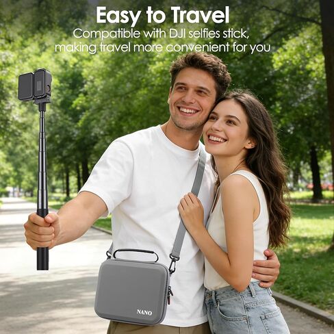 Osmo NANO Carrying Case Portable PU Travel Bag for DJI Nano for Xtra Atto Magnetic Ball Joint Adapter Mount Storage Shoulder Case for DJI OM70 Selfie Stick Accessories(Only Case) in Kuwait