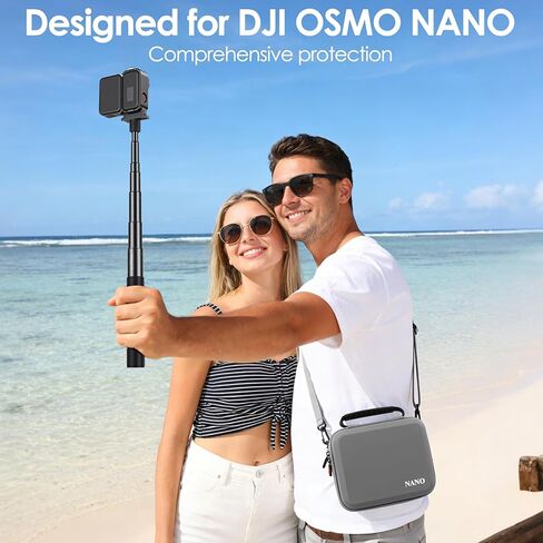 Osmo NANO Carrying Case Portable PU Travel Bag for DJI Nano for Xtra Atto Magnetic Ball Joint Adapter Mount Storage Shoulder Case for DJI OM70 Selfie Stick Accessories(Only Case) in Kuwait