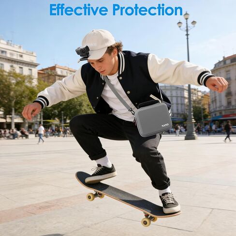 Osmo NANO Carrying Case Portable PU Travel Bag for DJI Nano for Xtra Atto Magnetic Ball Joint Adapter Mount Storage Shoulder Case for DJI OM70 Selfie Stick Accessories(Only Case) in Kuwait