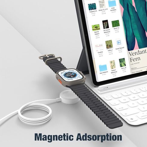 Charger for Apple Watch, Wireless Magnetic Charging Cable 1m for iWatch, USB C Portable Watch Charging Cord Compatible with Apple iWatch Series 11/10/9/8/7/6/5/4/3/2/1/Ultra 3/Ultra 2/Ultra/SE in Kuwait