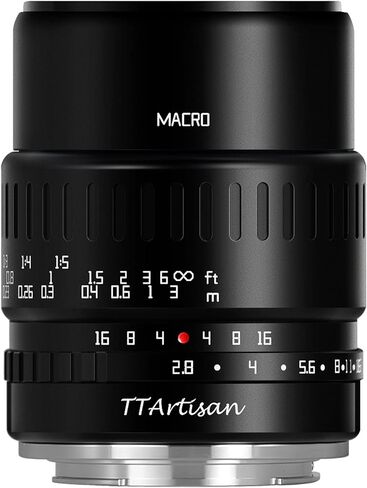 TTArtisan 40mm F2.8 Macro Lens APS-C 1:1 Magnification Macro Lens Manual Focus Lens Compatible with Olympus M4/3 Mount Cameras EPM1、EPM2、EPL1、EPL2、EPL3、G1 G2 G3 G5 G6 G7 in Kuwait