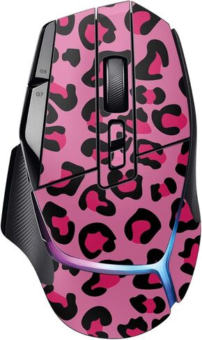 غلاف MightySkins متوافق مع Logitech G502 X Plus - Pink Leopard | غطاء ملتف واقٍ ومتين وفريد ​​من نوعه من الفينيل | سهل التطبيق والإزالة وتغيير الأنماط | صنع في الولايات المتحدة الأمريكية in Kuwait
