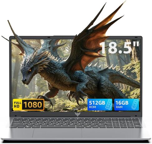 KAIGERR 2026 18.5" FHD Laptop, Intel N150 (Up to 3.6GHz), 16GB RAM, 512GB SSD, 8000mAh Battery, Wi-Fi, Business/Student Laptop in Kuwait