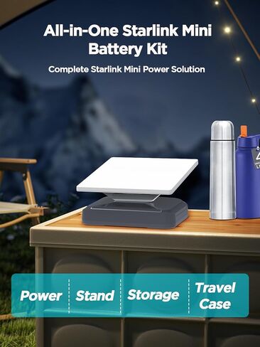 حزمة بطارية LiFePO4 بقدرة 288 وات في الساعة لمحطة Starlink Mini، محطة طاقة محمولة الكل في واحد StarGrid مع حامل وحقيبة حمل، وقت تشغيل يصل إلى 14 ساعة، شحن بالطاقة الشمسية/السيارة للتخييم والمركبات الترفيهية والاستخدام خارج الشبكة والطوارئ in Kuwait