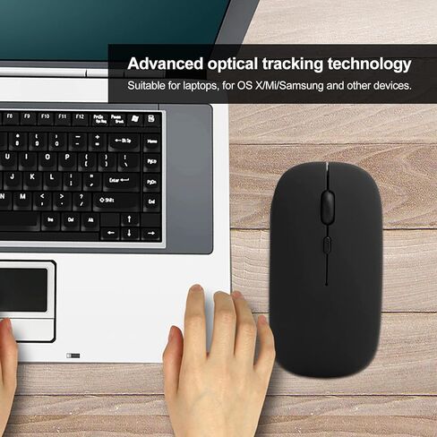 Wireless Mouse, Silent Mute DPI 800 1200 1600 with Advanced Optical Tracking Technology, for Laptops Tablets in Kuwait