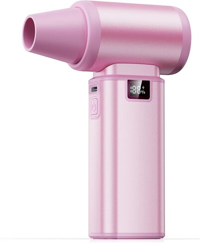 Professional Turbo Jet Blower – 120000RPM Compressed Air Duster with 2000mAh, Fast Charge, Portable Electric Dusters for Cleaning Keyboards, Cars, Leaves, Crevices and Outdoor Use—Pink in Kuwait