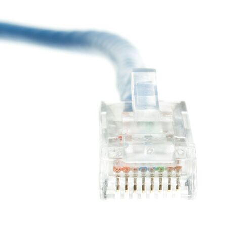 CableWholesale Cat5e Ethernet Cable, 24AWG Network Cable with RJ45 Gold Plated Connector, 4 Pair Stranded Bare Copper, Bootless Unshielded Twisted Pair (UTP) Internet Patch Cable, 2 Foot, Blue in Kuwait