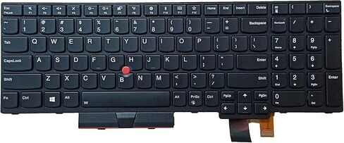 YYH لوحة مفاتيح أمريكية بديلة لأجهزة الكمبيوتر المحمول Lenovo ThinkPad T570 T580 P51s P52s (إضاءة خلفية) in Kuwait
