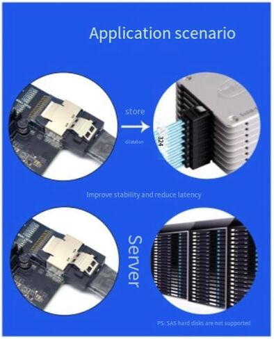 M.2 NVME to SFF-8087 SATA3.0 Expansion Card Mini-SAS/Hard Disk Adapter Card 36PIN Spare Parts in Kuwait