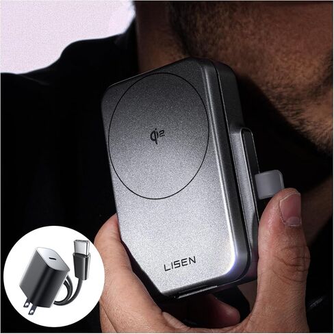 LISEN Qi2 Certified 15W for Magsafe Fast Charger for iPhone 17 Pro Max, Foldable 3-in-1 Charging Station Wireless Includes Charging Cable and Charger, for Apple Multiple Devices AirPods Apple Watch in Kuwait