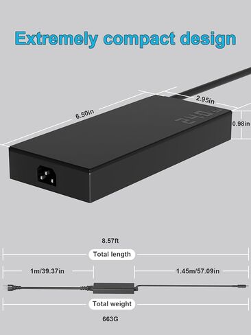 240W Charger Compatible with Asus TUF Gaming A18 A16 A14 ROG Zephyrus G14 G16 2025 2024 Series FA808 FA401 FA608 GU605 GA605 GA403 ProArt P16 PX13 ROG Flow Z13 GZ302EA Laptop in Kuwait