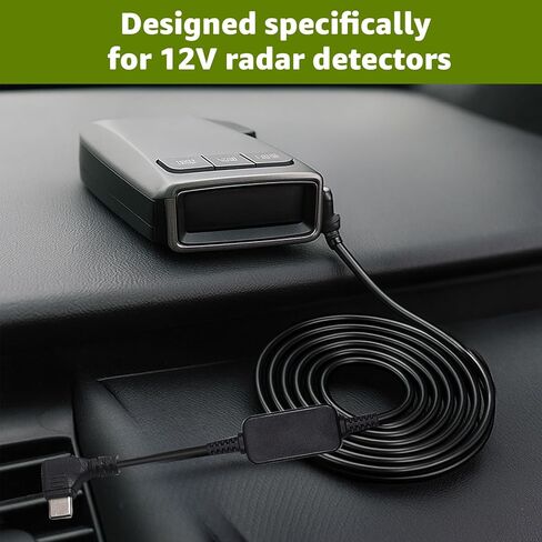 كابل طاقة USB-C إلى DC3.5 لكاشفات الرادار، سلك طاقة مستقيم 6.56FT 5V-12V نوع C متوافق مع Cobra RAD 480i، 350، 380، Uniden DFR1،3،5 Series، Whistler، & Radenso Radar Detectors in Kuwait