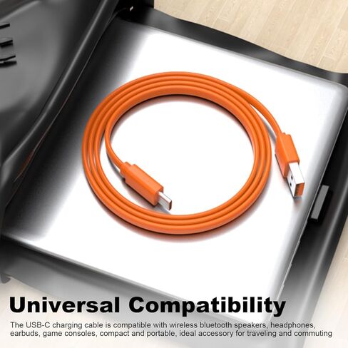 كابل شحن USB من النوع C بديل متوافق مع سماعات JBL Tune 510BT 520BT 720BT 770NC، Live 460NC، Tune 125TWS 225TWS 130NC TWS، Flip 5/6/7، شحن 4/5/6 مكبرات صوت in Kuwait