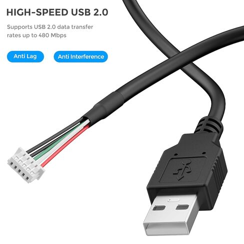 كابل كاميرا USB 2.0 لجميع وحدات الكاميرات، طول 2 متر (6.56 قدم)، OD4.0 مم، سلك أرضي معدني إضافي للحماية in Kuwait