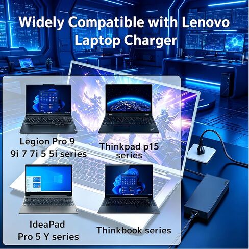 Slim 330W GaN Laptop Charger AC Adapter Replacement for Lenovo Legion pro 9 7 7i 5i 5 16IRX8 16IRX8H IdeaPad Pro 5 9 Thinkpad P15 P16 P17 ThinkBook 16p G2 G4 ADP-330CB B SA10R16956 Gaming Power in Kuwait