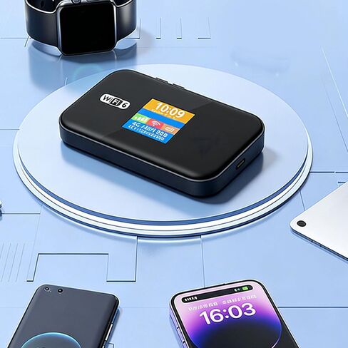 نقطة اتصال متنقلة بيوينر 4G واي فاي 6 | سرعة تصل إلى 229 ميجابت في الثانية مع اتصال 32 جهازًا وبطارية 3000 مللي أمبير في الساعة وشاشة LED في الوقت الفعلي للسفر والعمل عن بُعد in Kuwait