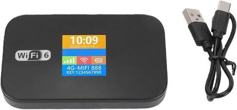 نقطة اتصال متنقلة بيوينر 4G واي فاي 6 | سرعة تصل إلى 229 ميجابت في الثانية مع اتصال 32 جهازًا وبطارية 3000 مللي أمبير في الساعة وشاشة LED في الوقت الفعلي للسفر والعمل عن بُعد in Kuwait