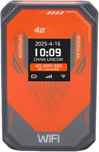 GOWENIC 4G Mobile WiFi Router, Portable WiFi Hotspot Device with 4000mAh Battery and SIM Card Slot, for Travel Camping Business Trip Outdoor Activities in Kuwait