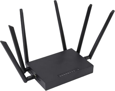 Qinlorgo Unlocked 4G LTE Modem Router, 300Mbps 2.4G WiFi Router, 8 Antennas with SIM Card Slot, Ideal for 32 Devices in Kuwait