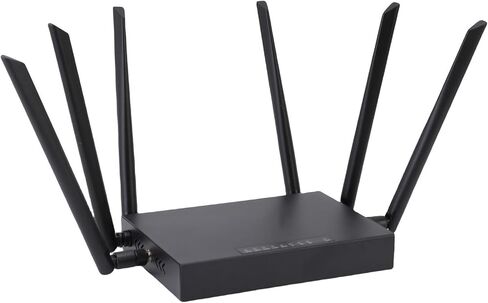 Qinlorgo Unlocked 4G LTE Modem Router, 300Mbps 2.4G WiFi Router, 8 Antennas with SIM Card Slot, Ideal for 32 Devices in Kuwait