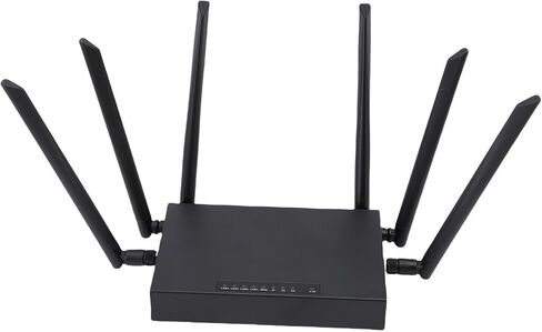 Qinlorgo Unlocked 4G LTE Modem Router, 300Mbps 2.4G WiFi Router, 8 Antennas with SIM Card Slot, Ideal for 32 Devices in Kuwait
