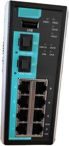 EDR-810-VPN-2GSFP 8+2G SFP راوتر صناعي آمن متعدد المنافذ، نطاق درجة حرارة التشغيل: -10 إلى 60 درجة مئوية in Kuwait